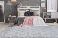Hochflorteppich Monroe 300 Grau / Blau