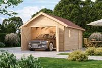 Blockhausgarage 38 mm mit Tor inkl. Schindeln
