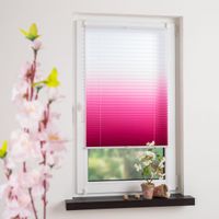 Klemmfix Plissee 120 x 130 cm Beere Farbverlauf