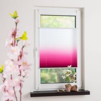 Klemmfix Plissee 120 x 130 cm Beere Farbverlauf
