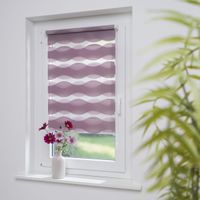 Klemmfix Duo-Rollo 80 x 210 cm "wave" altrosa
