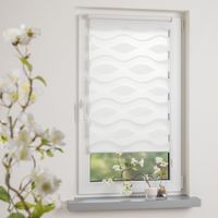 Klemmfix Duo-Rollo 120 x 150 cm 'wave' weiß