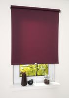 Mittelzugrollo Uni, lichtdurchlässig, 62 x 180 cm brombeer