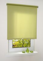 Mittelzugrollo Uni, lichtdurchlässig, 82 x 180 cm Blattgrün