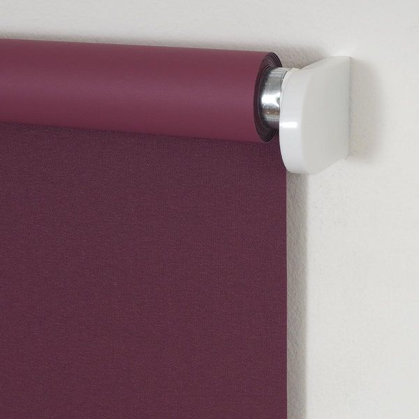 Rollo, Mittelzugrollo Uni Verdunkelung, 82 x 180 cm, brombeer