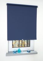 Rollo, Mittelzugrollo Uni Verdunkelung, 62 x 180 cm, dunkelblau