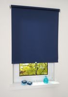Mittelzugrollo Uni, lichtdurchlässig, 62 x 180 cm dunkelblau