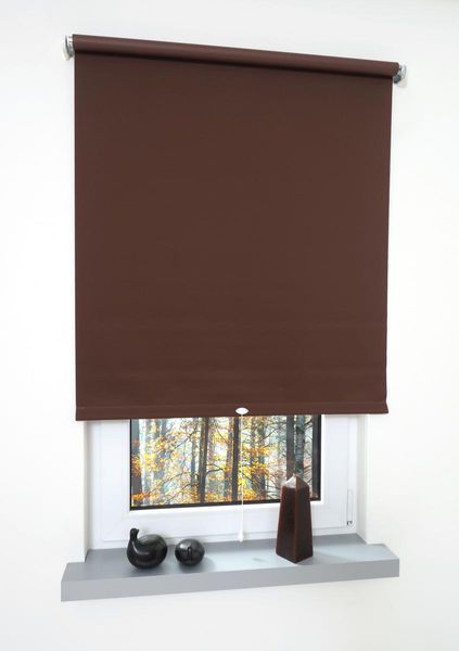 Rollo, Mittelzugrollo Uni Verdunkelung, 122 x 180 cm, cappuccino
