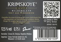 Sekt aus Moldawien weiß halbtrocken