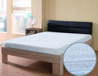 Jersey-Spannbetttuch "Melange", ca. 180 - 200 x 200 cm - Hellgrau