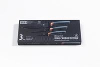 Messerset Carbon Design 3 Messer im Geschenkkarton