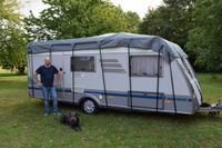 GreenYard® Wohnwagen Schutzdach 750 cm Schutzhülle Wohnmobil Abdeckung Dach Garage