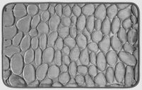 Santosini 3D Weichschaum Badematte "Steinoptik", ca. 50 x 80 cm - Silber 
