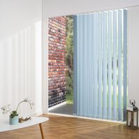 Vertikalanlage Maß, 127 mm Lamelle, 150 x 250 cm, hellblau