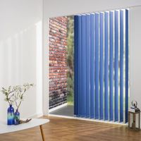 Vertikalanlage Maß, 127 mm Lamelle, 120 x 250 cm, blau