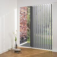 Vertikalanlage Maß, 127 mm Lamelle, 180 x 180 cm, dunkelgrau