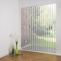 Vertikalanlage Maß, 127 mm Lamelle, 100 x 250 cm, hellgrau