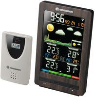 ClimaTemp WS Funk-Wetterstation mit Farbdisplay in Holzoptik