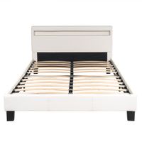 LED Bett ASTRO 140 x 200 Weiß