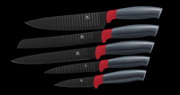 6tlg. Messerset CARBON RED LINE inkl. Messerblock