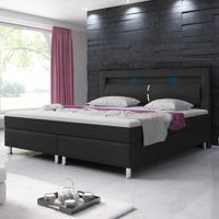 Boxspringbett MILANO ca.180x200 cm - Schwarz 