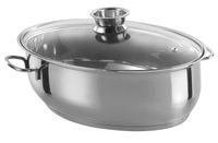 Edelstahl Multibräter oval 38cm, 3 in 1
