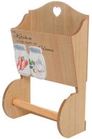 My Flair Küchenrollenhalter mit Ablage "Struppi", holz