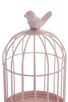 My Flair Kerzenhalter-/Dekovogelkäfig, pastellrose