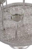 My Flair Metalltablett / Teelichter, "Muki", silber