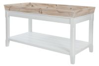 My Flair Beistelltisch "Riviera" - antikweiß + holz