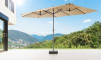 XXL-Oval-Sonnenschirm, ca. 4,6 x 2,7 m- Beige