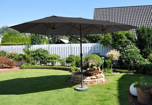 XXL-Oval-Sonnenschirm, ca. 4,6 x 2,7 m- Anthrazit
