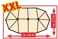XXL-Oval-Sonnenschirm, ca. 4,6 x 2,7 m- Anthrazit