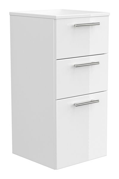 Midischrank 75 cm weiss hochglanz