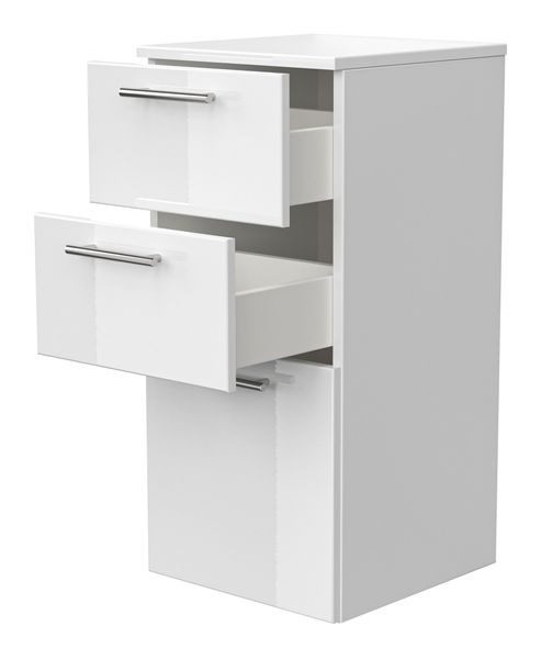 Midischrank 75 cm weiss hochglanz
