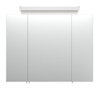 Spiegelschrank 80 inklusive LED-Acrylglaslampe weiss hochglanz EEK: F