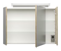 Spiegelschrank 90 inklusive LED-Acrylglaslampe eiche hell EEK: F