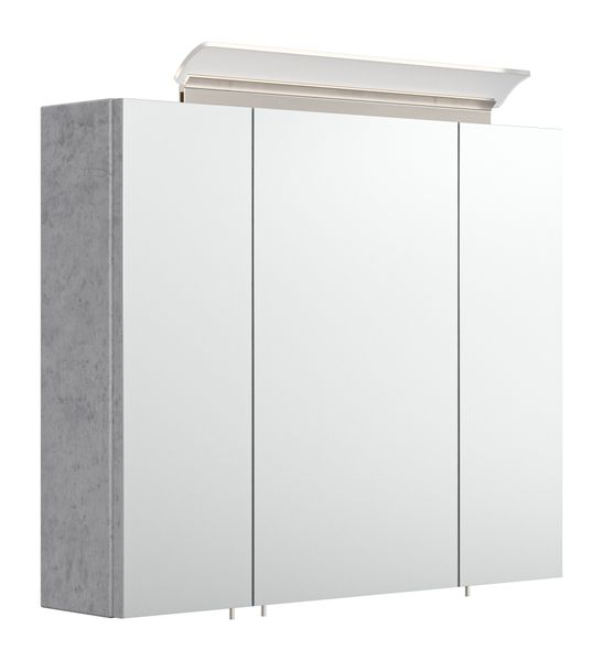 Spiegelschrank 75 inklusive LED-Acrylglaslampe beton EEK: F