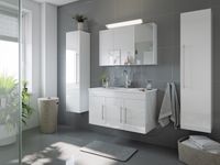 Badmöbel-Set Teramo 100 cm (4-teilig) weiß hochglanz EEK: F