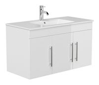 Badmöbel Teramo weiss hochglanz