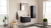 Badmöbel-Set Luna 80 cm (3-teilig) anthrazit seidenglanz EEK: F