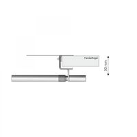 Bistrostange, Scheibengardinenstange, Klemmstange Press-Fix, weiß, ausziehbar 30-50 cm