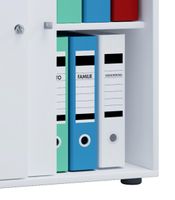 Büroschrank Lona L mit Schiebetüren Weiß