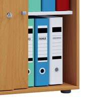 Büroschrank Lona L mit Schiebetüren Buche