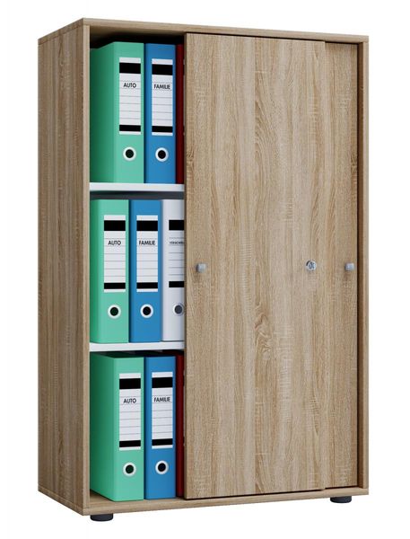 Büroschrank Lona XL mit Schiebetüren Sonoma-Eiche