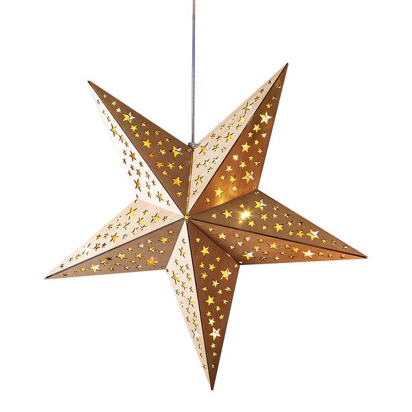 LED-Holzstern - Ca. 60 cm