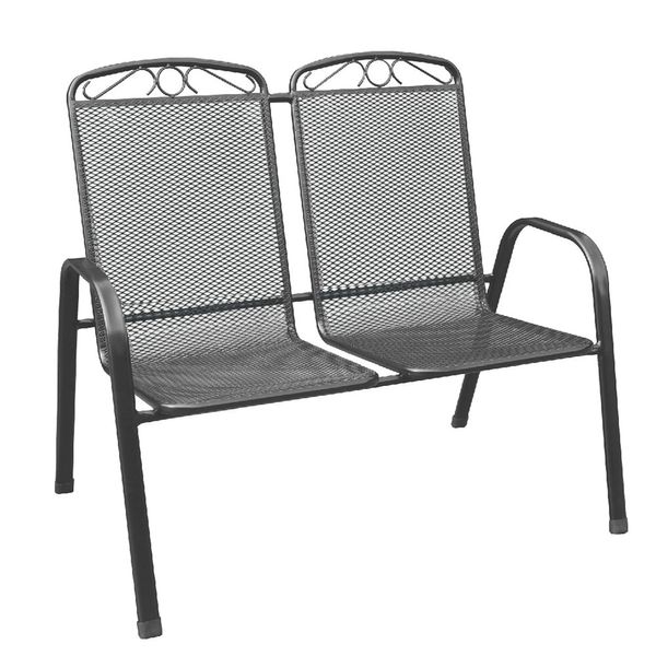 stapelbare Bank VENEDIG 2-Sitzer Gartenbank, ca. 110 x 73 x 96 cm 