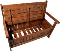 Massive Truhenbank mit Stauraum für den Garten