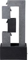 Großer Design-Gartenbrunnen mit 3 Stufen und LEDs