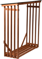 Großes Outdoor-Kaminholzregal XL aus Holz